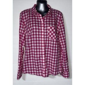 Patagonia Women's L Pink Check Button-Up Shirt